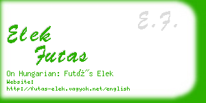 elek futas business card